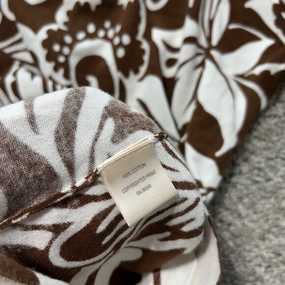 Tommy Bahama Women's Large Brown & White Floral Button Front Cardigan - Picture 6 of 9